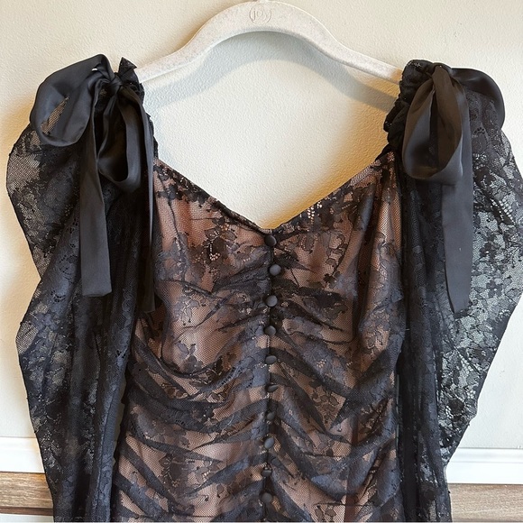 For love and lemons beverly coquette lace black mini dress​​ - Picture 8 of 8